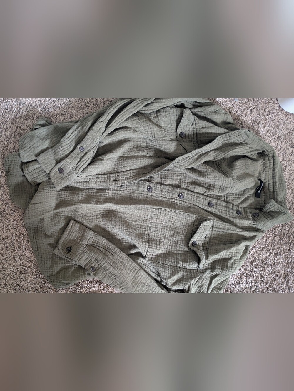 Madewell Olive-Style Textured Button-Down Shirt